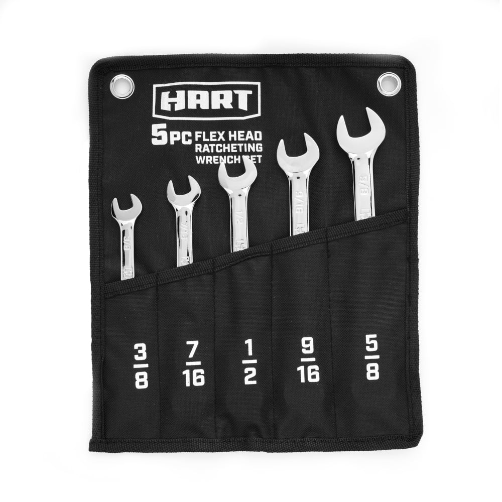 HART 5 Piece Flex Head Ratcheting Wrench Set SAE - Cheap Fitting