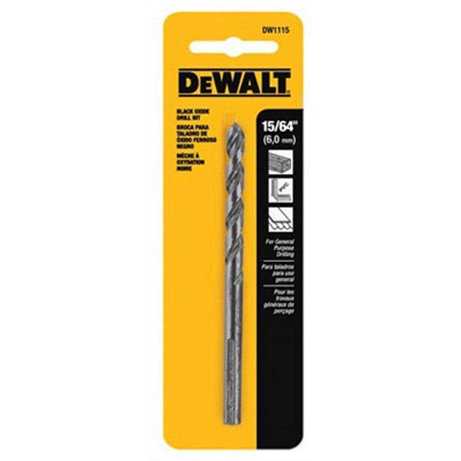 Dewalt DW1115 15/64-in. Black Oxide Drill Bit - Cheap Fitting