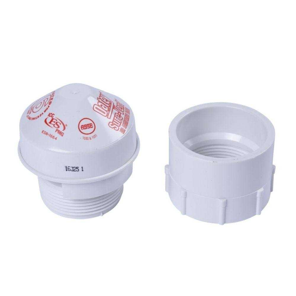 39005 Oatey Sure-Vent 1.5 20 Branch 8 Stack DFU Air Admittance Valve with PVC Schedule 40 Adapter - Cheap Fitting