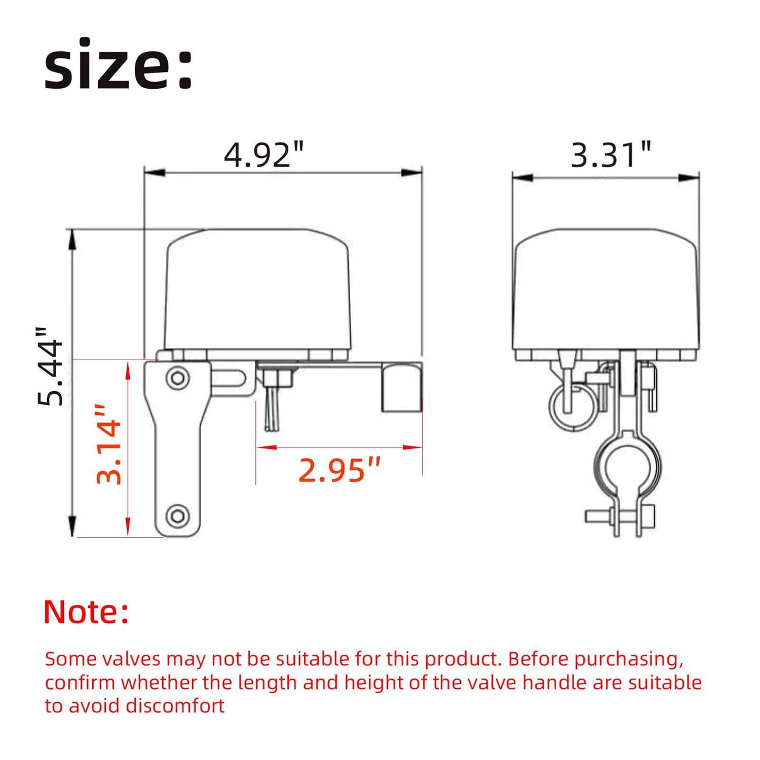WIFI Smart Water Valve Shut Off Tool Automatic Remote Control On And Off Electric Gas Shutoff Valve Main Compatible With Alexa - Cheap Fitting