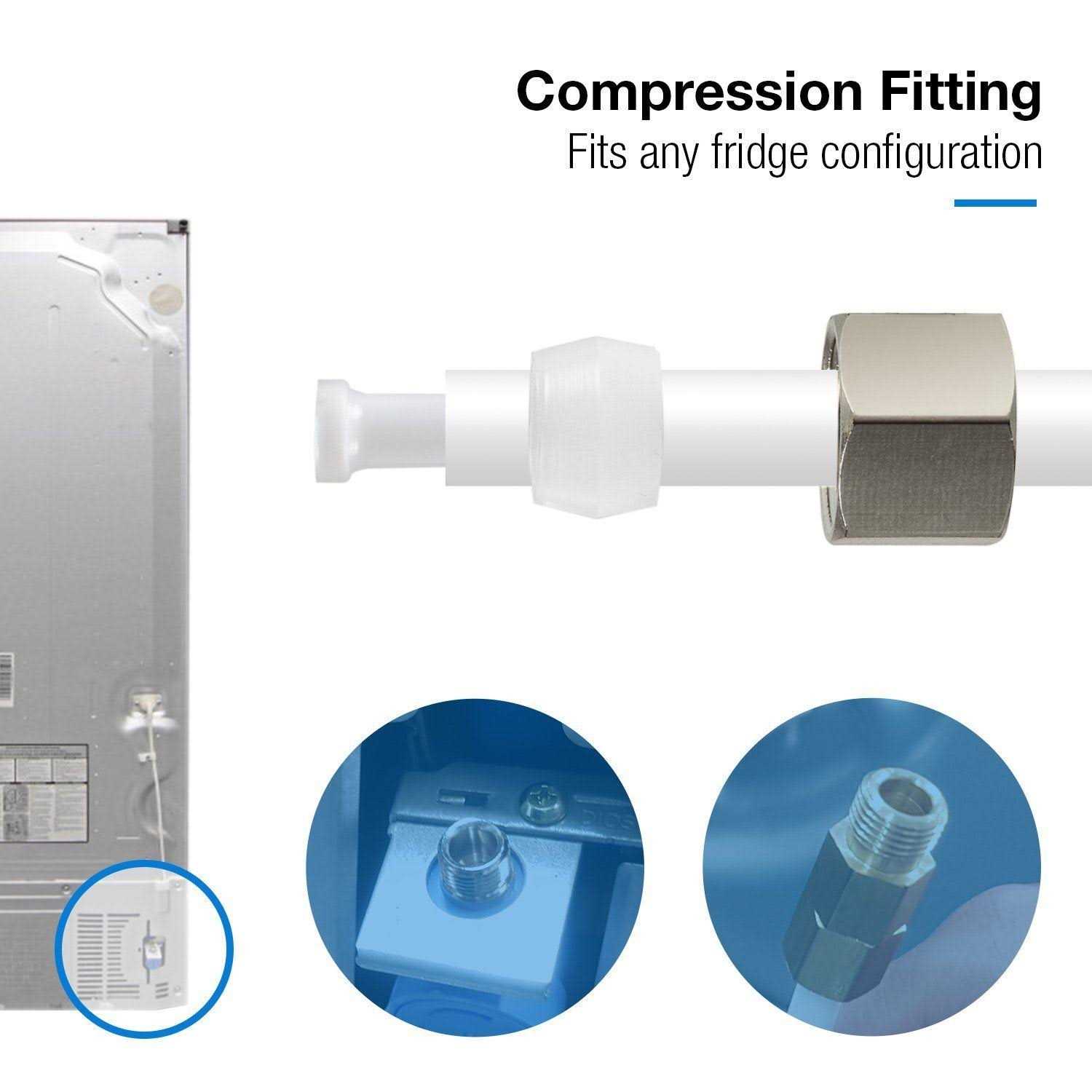 iSpring ICEK Fridge Water Line Connection and Ice Maker Connection Kit for Reverse Osmosis Systems & Water Filters - Cheap Fitting