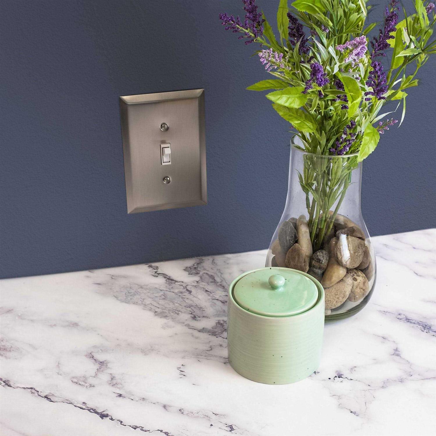 Amerelle 2 Rocker Wallplate Oversized Steel 463RRW - Cheap Fitting