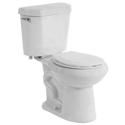 Glacier Bay 10 in. Rough-in 2-Piece 1.28 GPF High Efficiency Single Flush Elongated All-in-One Toilet in White, Seat Included - Cheap Fitting