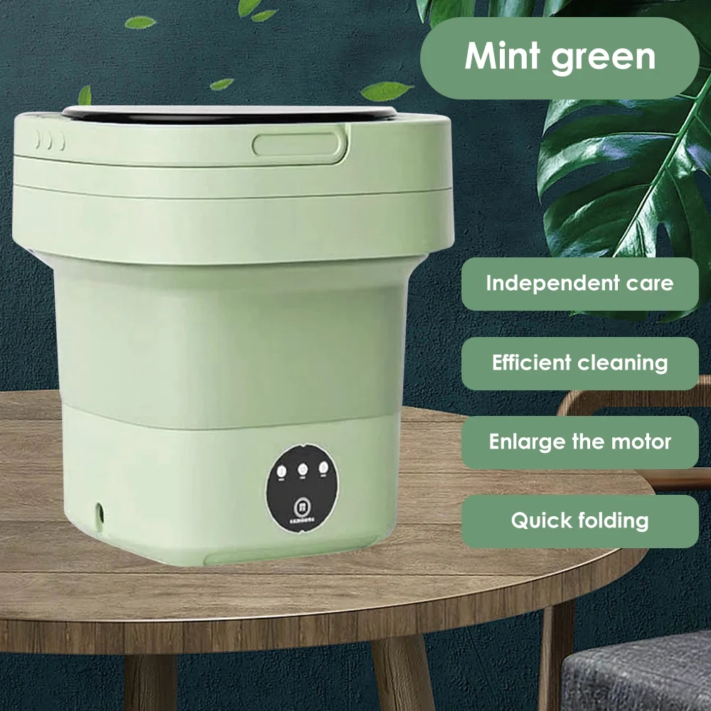 Portable Washing Machine, Foldable Mini Washer and Spin Dryer Small Washing Machine with 3 Modes 8L for Travel, RV, Camping, Home or Apartments-Green - Cheap Fitting