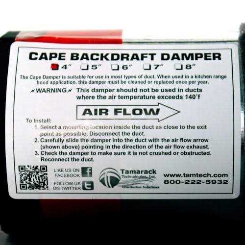 Tamarack Cape Backdraft Damper 4 inch TTi-cbd4 - Cheap Fitting