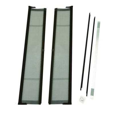 Brisa Aluminum Double Sliding Screen Doors LARSON Door Size: 79 H x 72 W x 2 D, Finish: Brown - Cheap Fitting