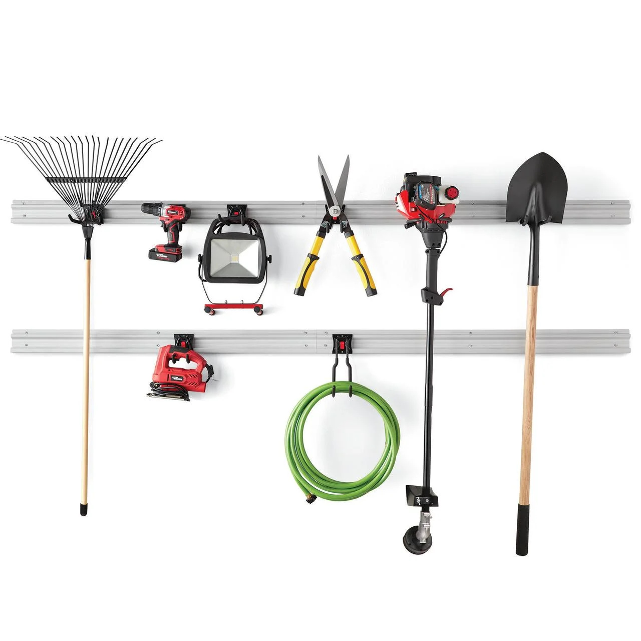 Hyper Tough 12-Piece Quick-Release Snap Rail Kit Garage Organizer System - Cheap Fitting