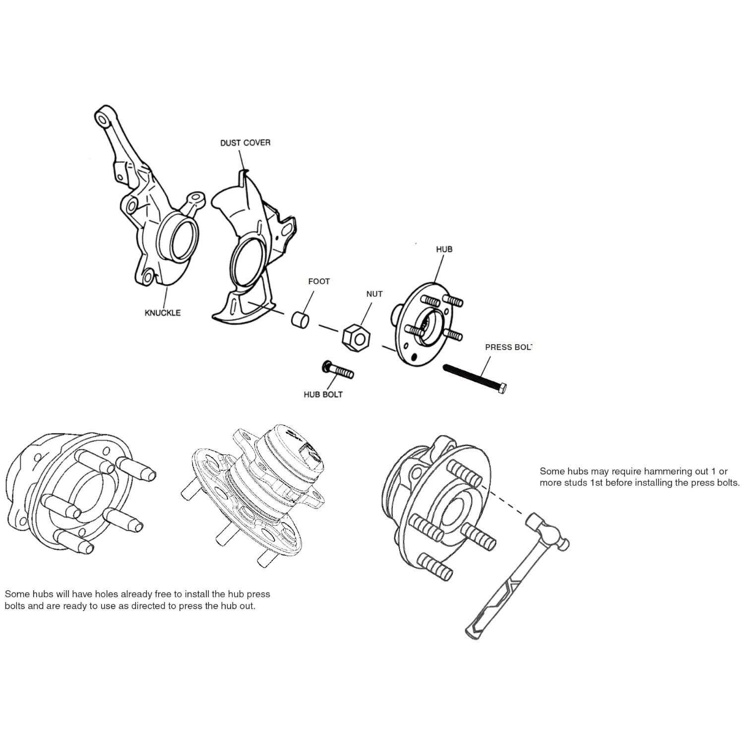 Astro Pneumatic 78834 Last Chance Impact Rated Hub Removal Bolt Kit - Cheap Fitting