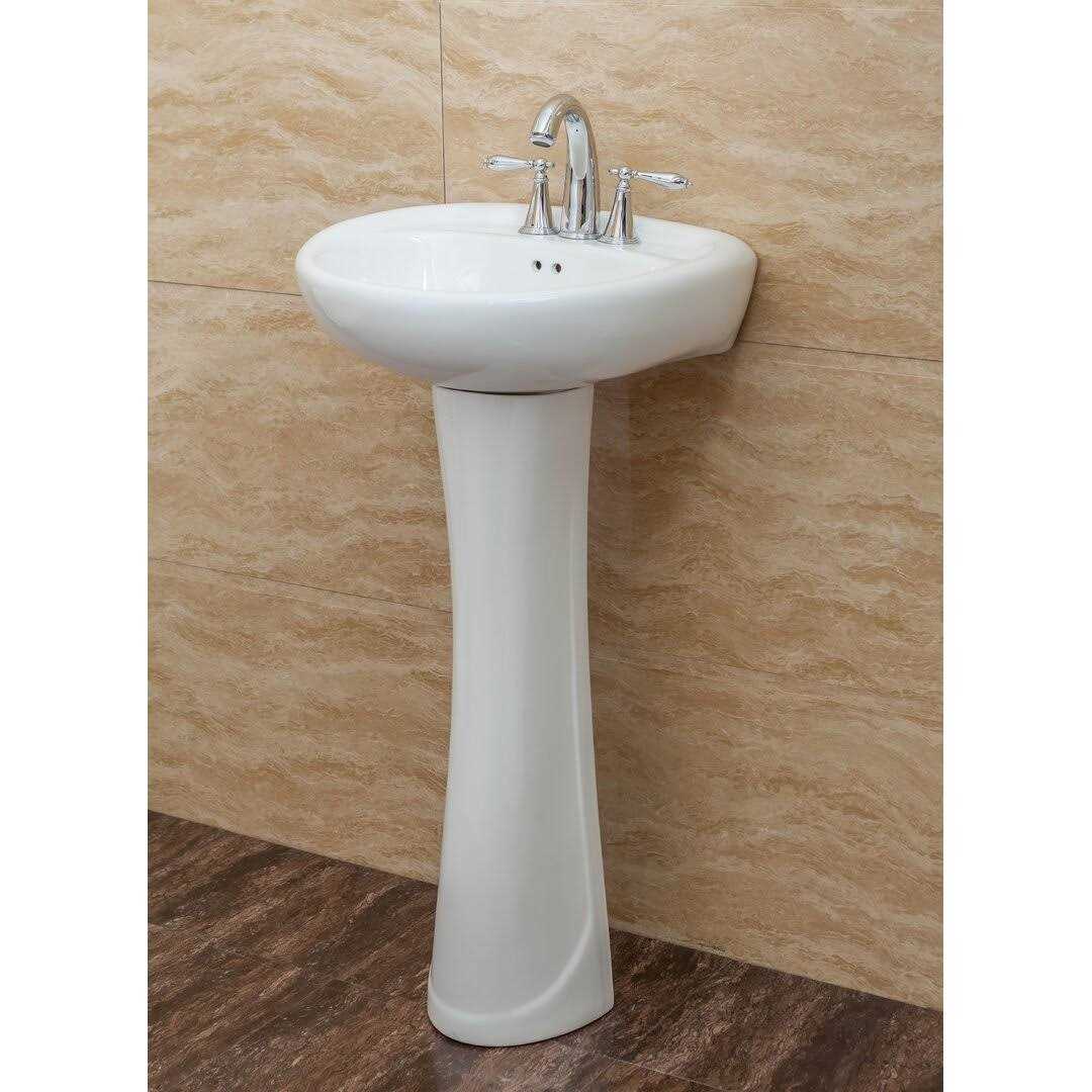 Fine Fixtures PR2017W Prestige 19 1/4 Inch Three Holes Pedestal Bathroom Sink - Cheap Fitting