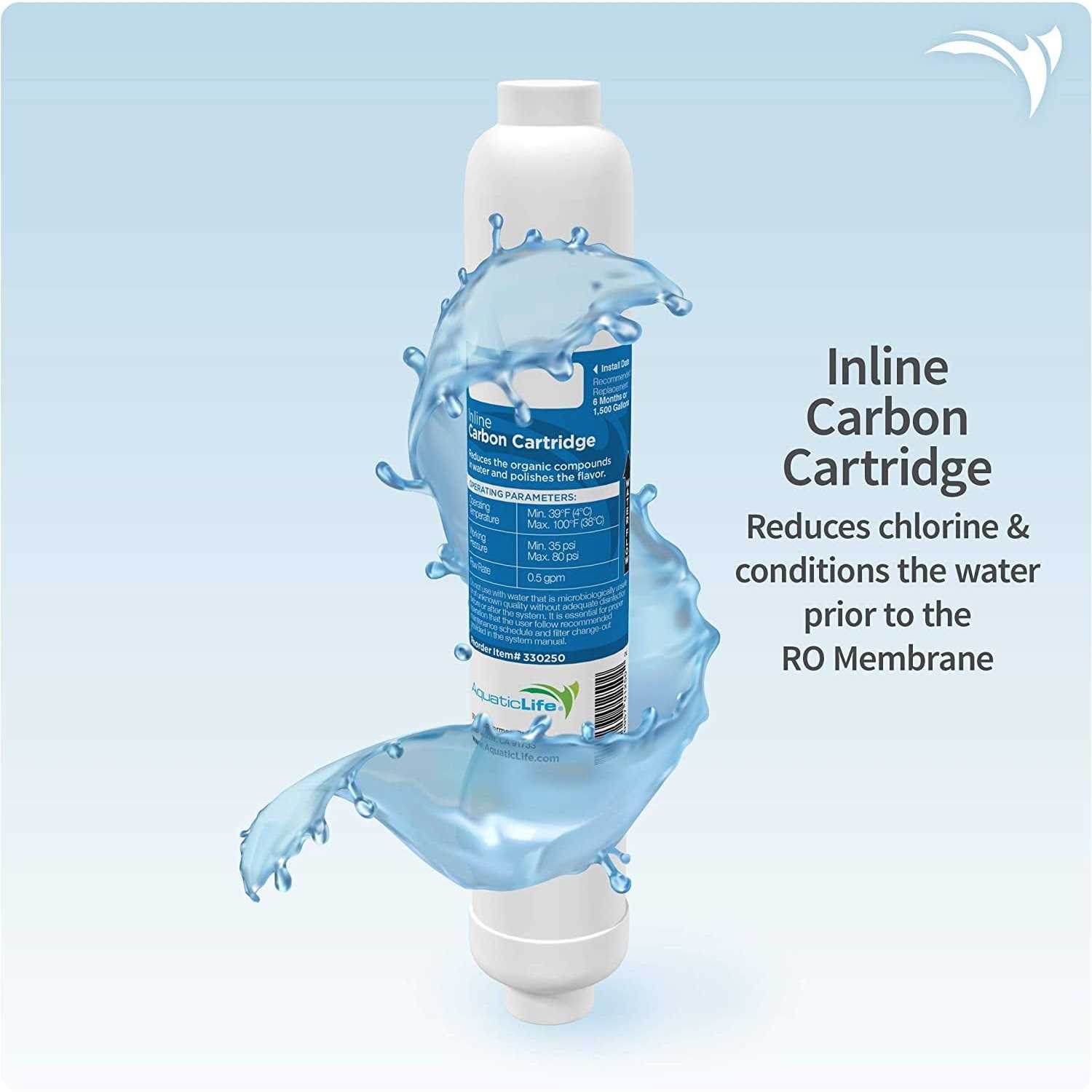 Aquatic Life RO Buddie Cartridge 3-pce Bundle 1-Color Changing Mixed Bed Di Resin Cartridge - Cheap Fitting