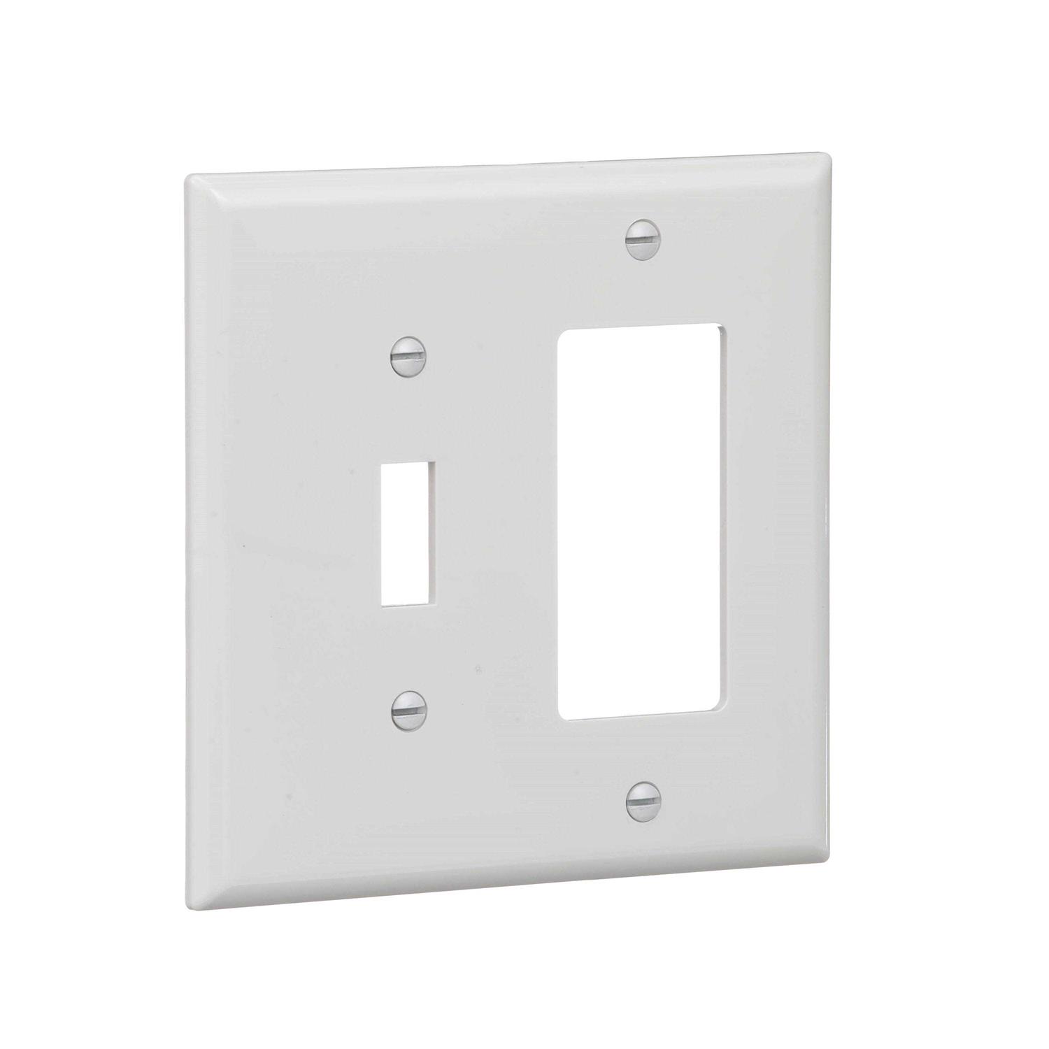 Eaton 2-Gang Midsize Toggle/Decorator Wall Plate - Cheap Fitting