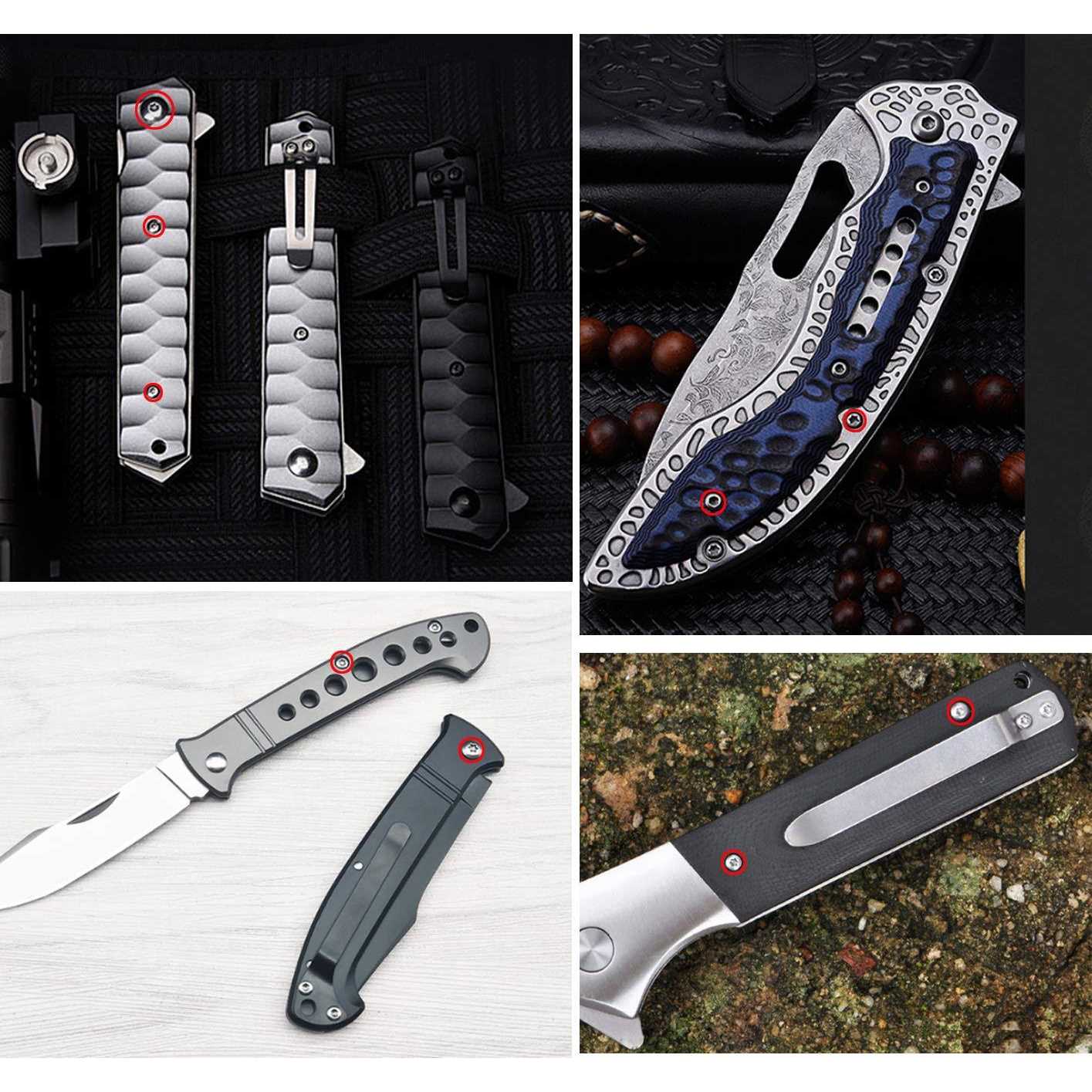 Reluen Pocket blade handle screws,folding knives hilt fasteners,shaft pivot pin rivets - Cheap Fitting