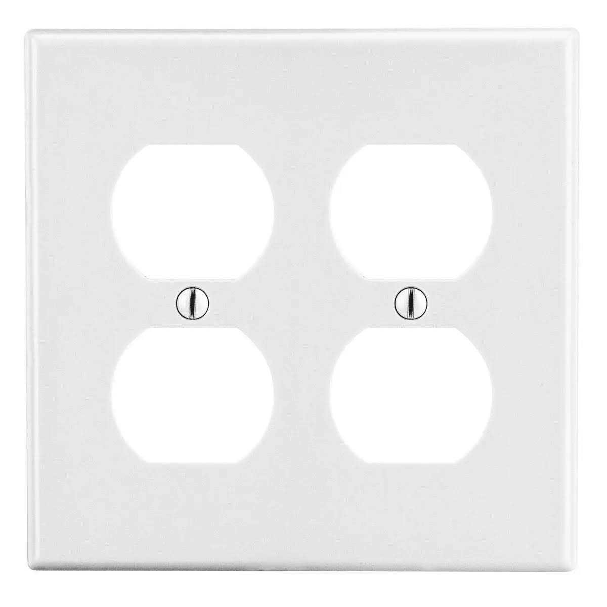Hubbell Wiring P8W 1-Gang Duplex Wall Plate - Cheap Fitting