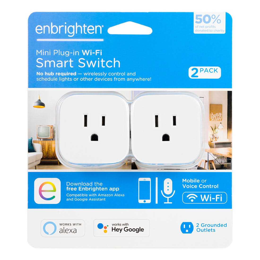 Enbrighten Wi-Fi Smart Micro Indoor Plug-In 51512-T1 - Cheap Fitting