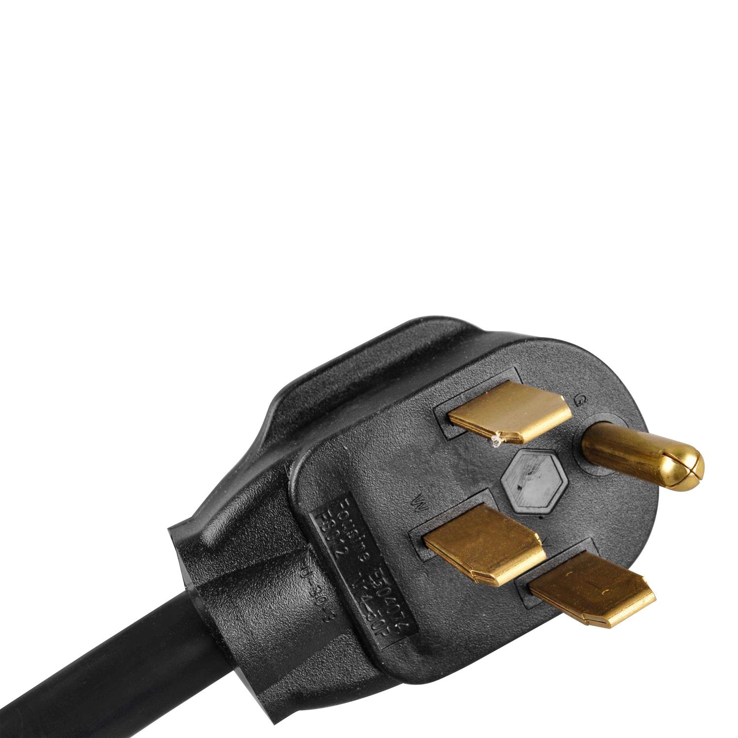 Autodrive 10/3 STW 50 to 30-Amp Universal RV Adapter Extension Cord with Lighted End - Cheap Fitting