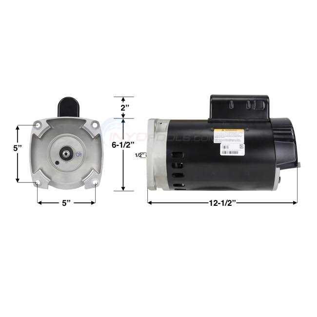 B2840V1 Century 2.5 HP 3450 RPM 56Y Frame 230V Square Flange Pool Motor - Cheap Fitting