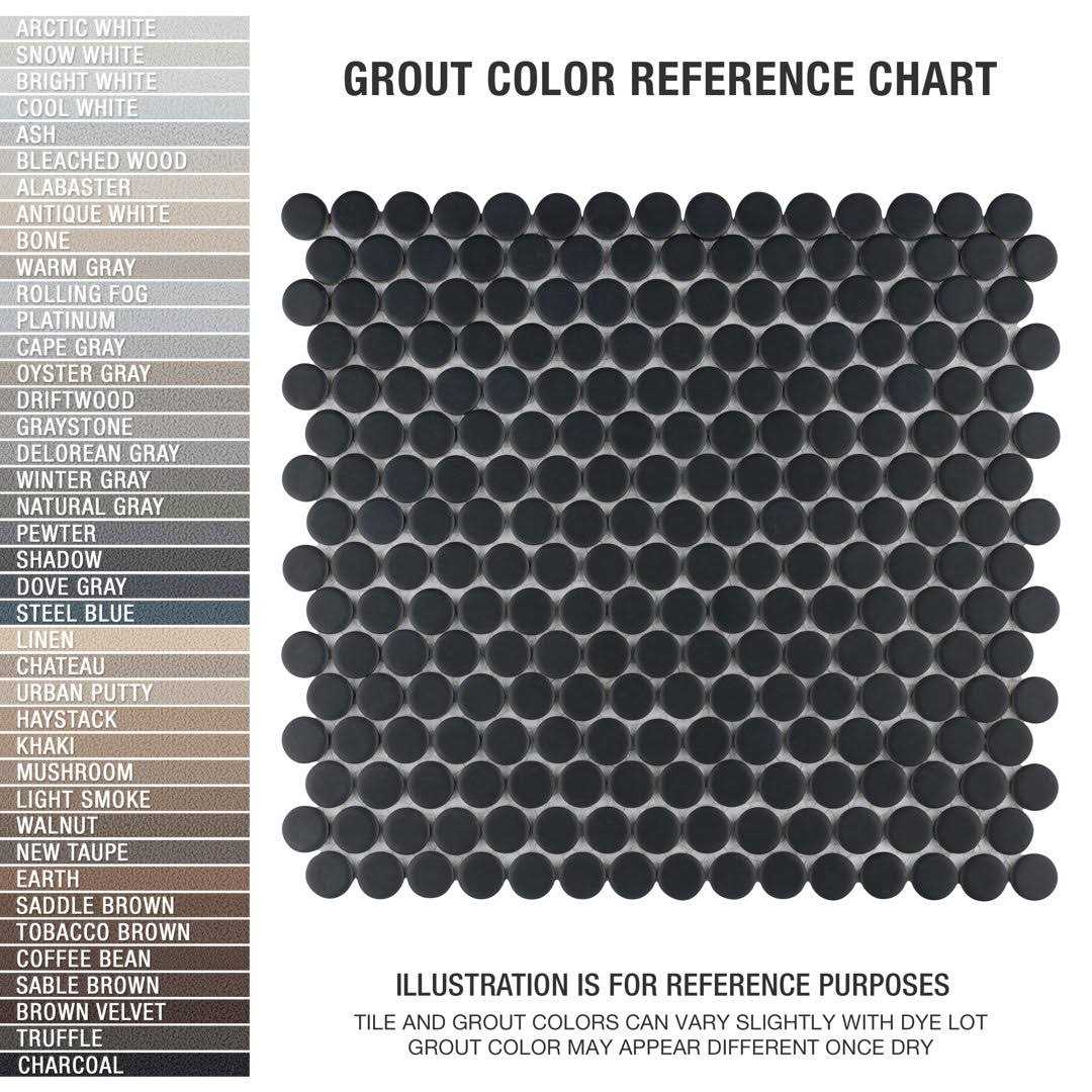 Merola Tile Hudson Penny Round 1 x 1 Porcelain Penny Round Mosaic Wall & Floor Tile - Cheap Fitting