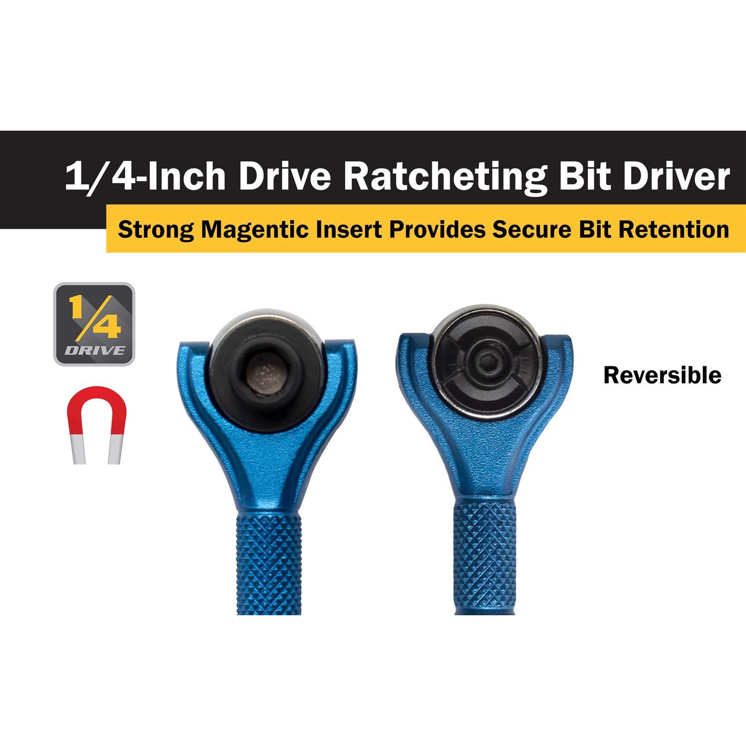 Titan 11317 1/4 Drive Swivel Head Micro Bit Driver - Cheap Fitting