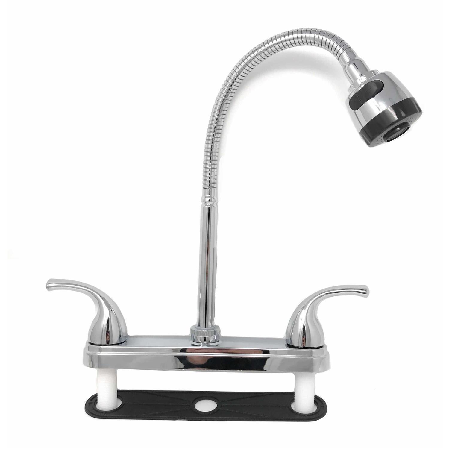 8 Two Handle Kitchen Plastic Faucet with Flexible Spout for Kitchen RV Camper Motorhomes Office ADA - Cheap Fitting