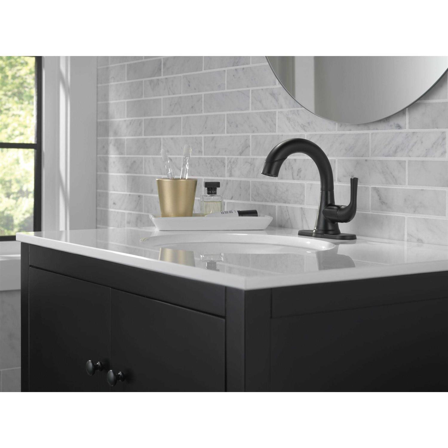 Delta Kayra Single Handle Pull-Down Bathroom Faucet - Cheap Fitting