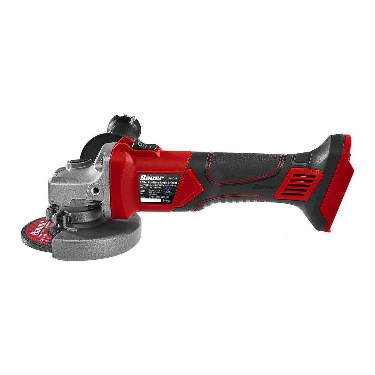 Bauer 20V Cordless 4-1/2 in. Slide Switch Angle Grinder - Cheap Fitting