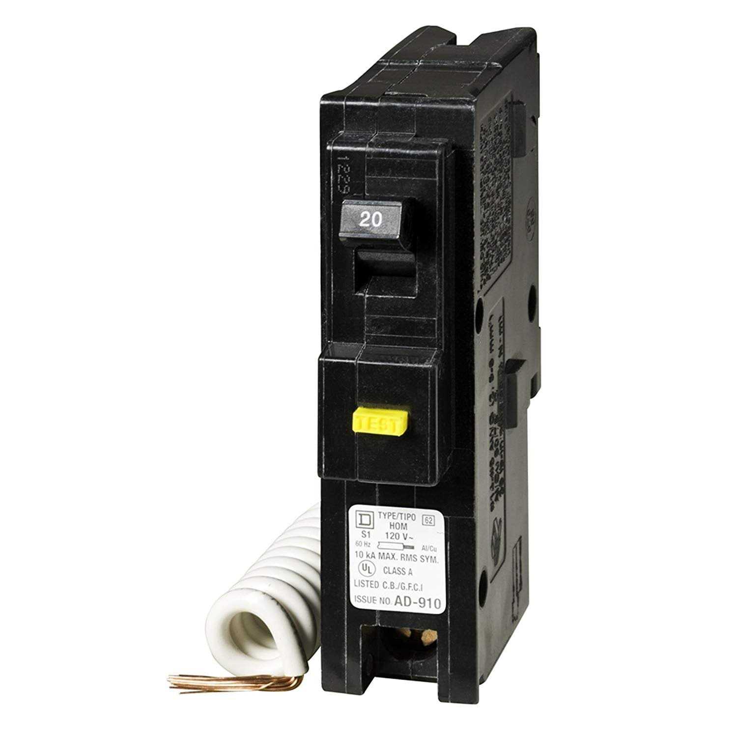 Square D Homeline Single-Pole GFCI Breaker 20 - Cheap Fitting