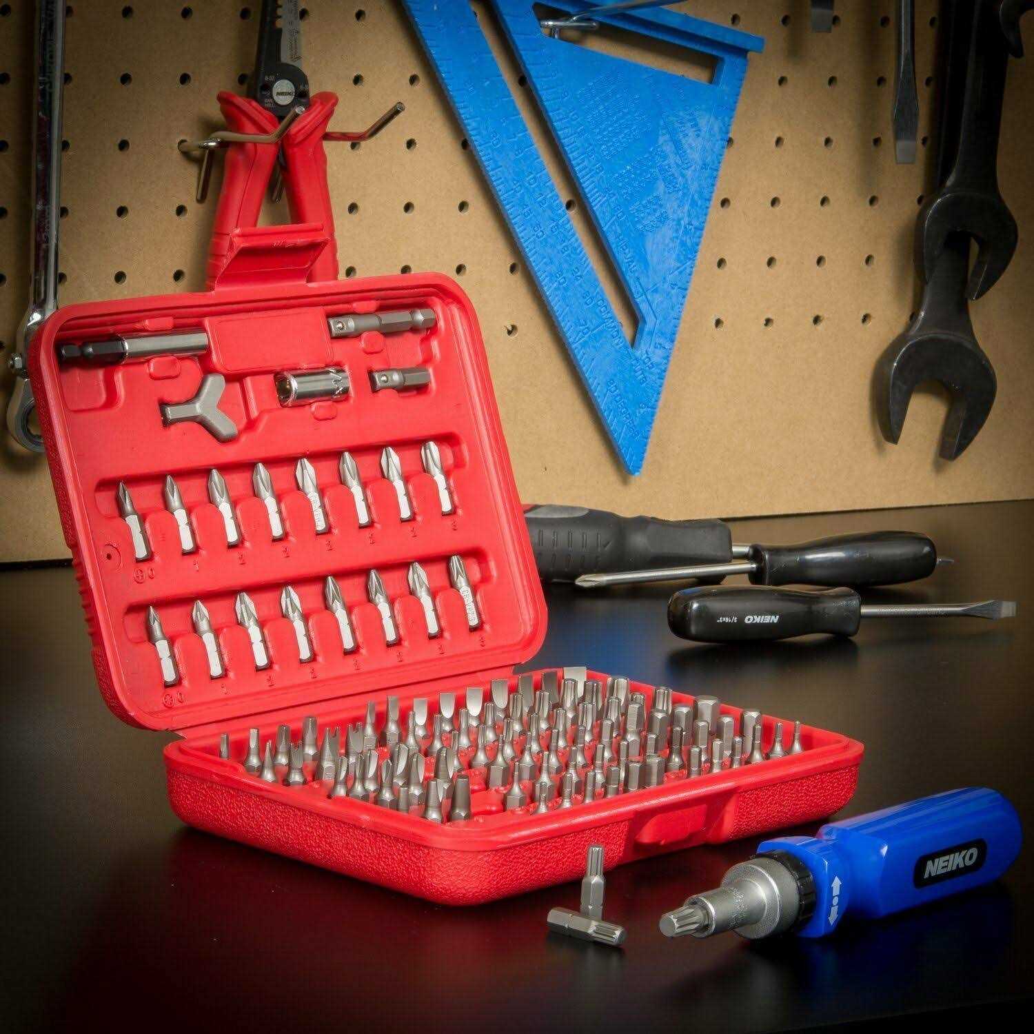 Neiko 10048A Security Bit Set |100-Piece Set Cr-V Steel - Cheap Fitting
