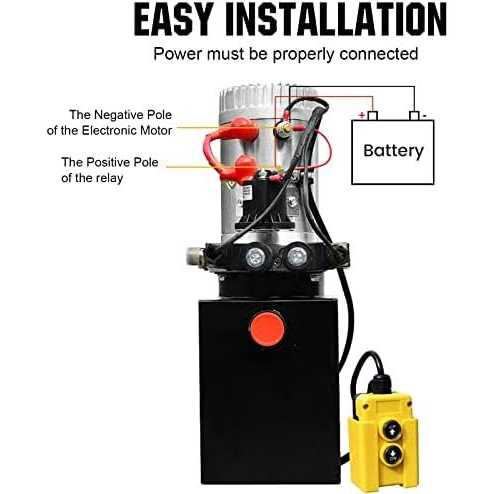 DC HOUSE Electric Hydraulic Pump Unit Metal Reservoir for Dump Trailer - Cheap Fitting