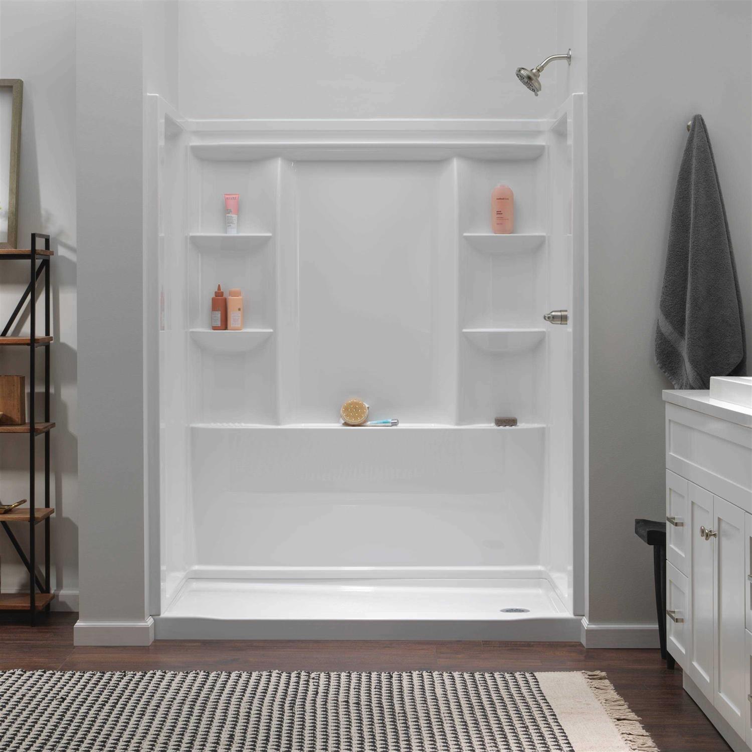 Delta Fauct B12137-6032R-WH 60 x 32 in. Right Shower Base - Cheap Fitting