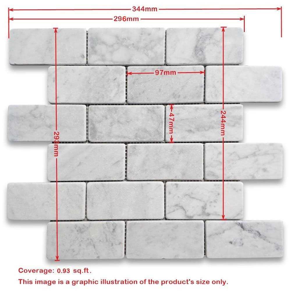 Marble Online 2×4 Subway Thassos White Marble Brick Mosaic Tile Polished - Cheap Fitting