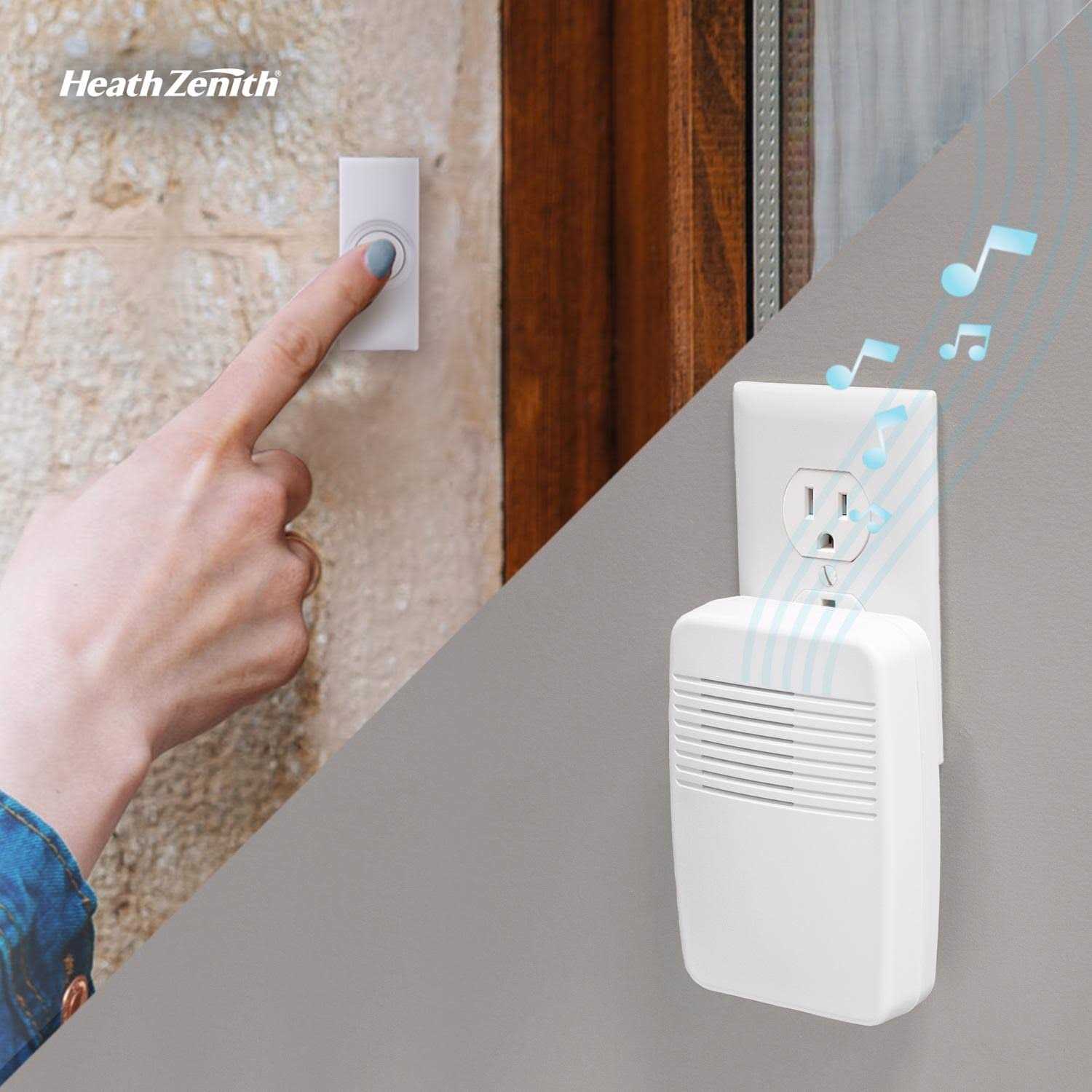 Heath Zenith White Wireless Door Chime Kit - Cheap Fitting