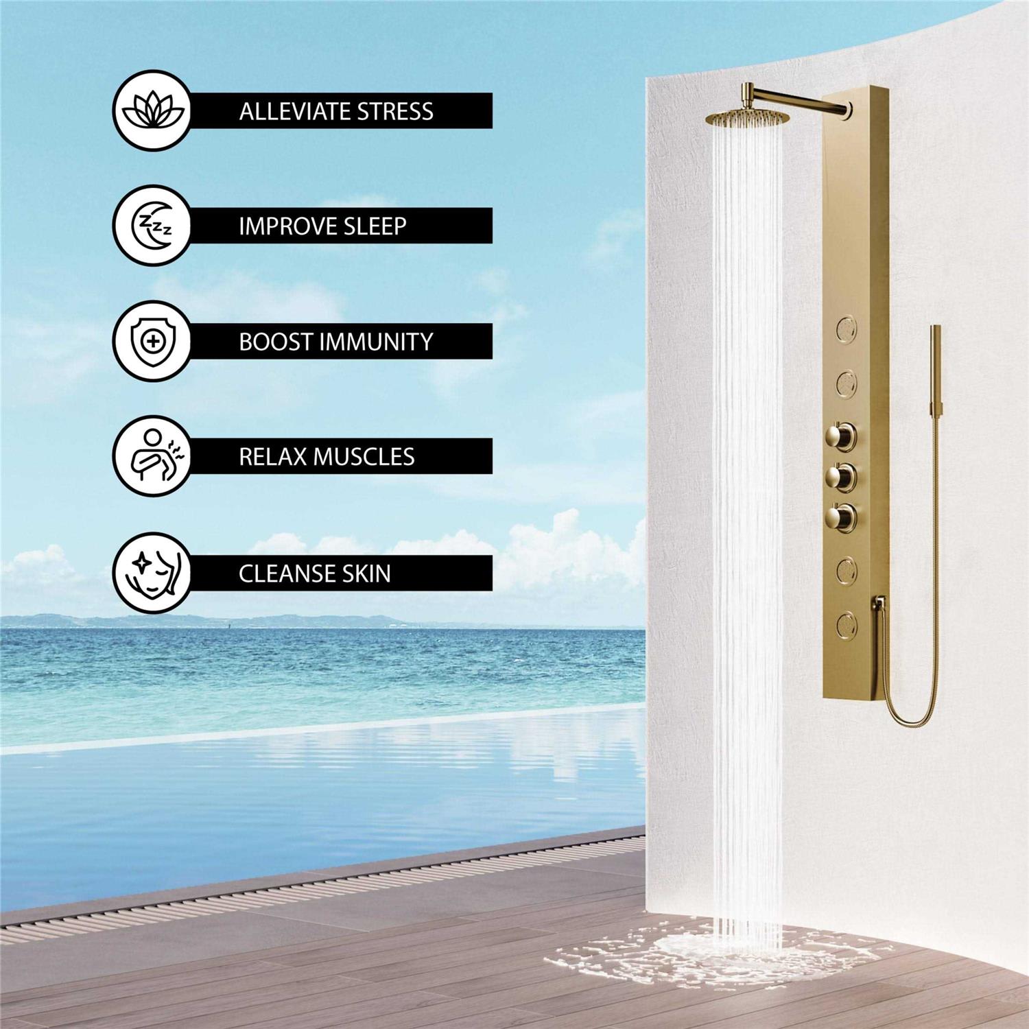 Vigo Ellington Shower Panel VG08013MB - Cheap Fitting