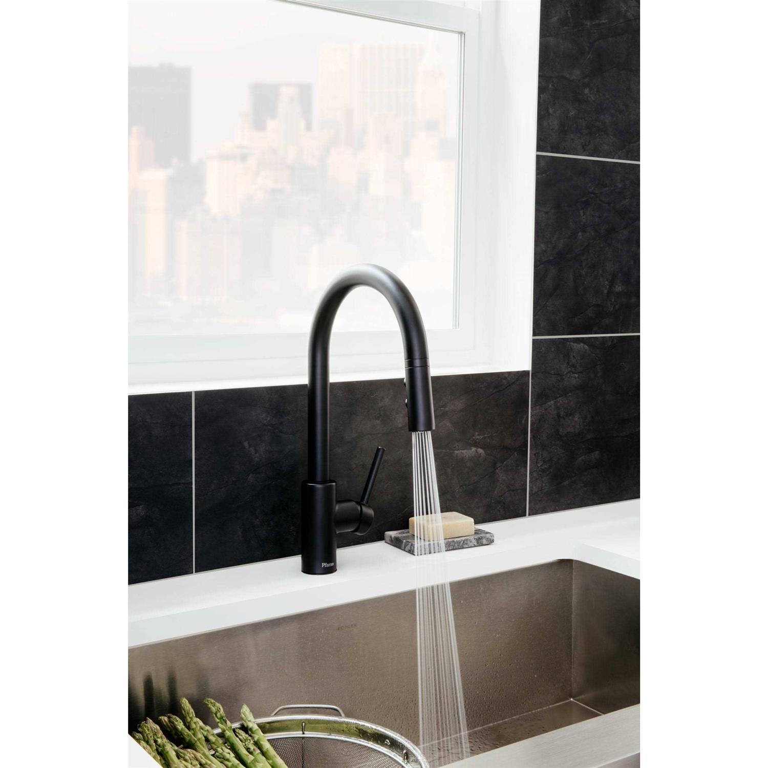 Pfister Stellen Single Handle Pull-Down Bar/Prep Faucet LG572-SAC - Cheap Fitting