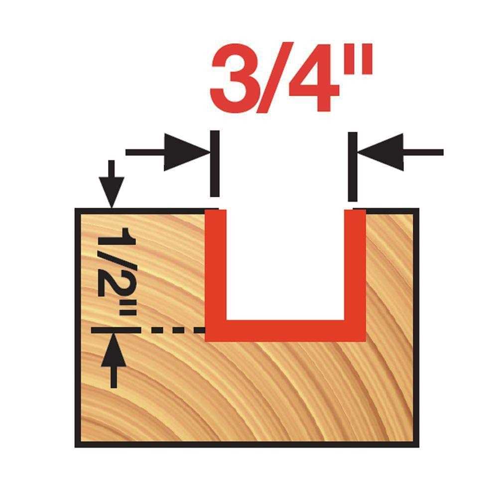 Diablo 3/4 in. D X 2 in. L Carbide Mortising Router Bit DR16104 - Cheap Fitting