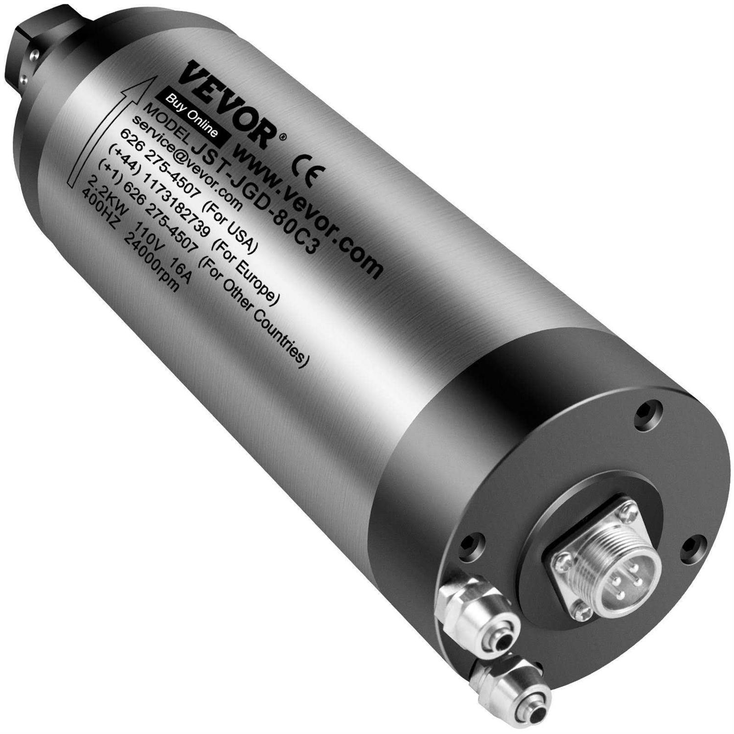 VEVOR VFD CNC Spindle Motor Kits 110v CNC Spindle Motor Kits 2.2KW Water Cooled Spindle Motor 400hz 24000RPM VFD 3HP Water Pump 110v 80W Motor Clamp SLDJ2.2KW110VLIMDV1 - Cheap Fitting