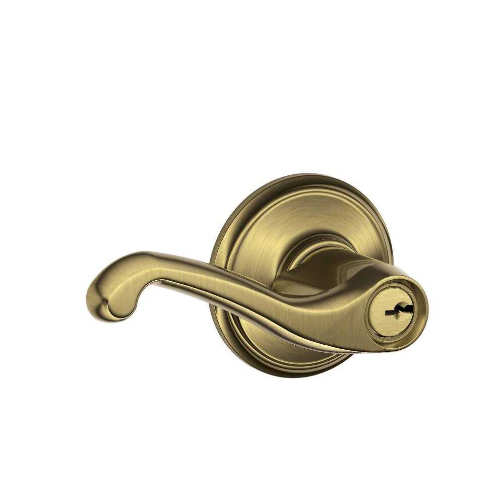 Schlage F51VFLA505 Flair Entry Lever Bright Brass - Cheap Fitting