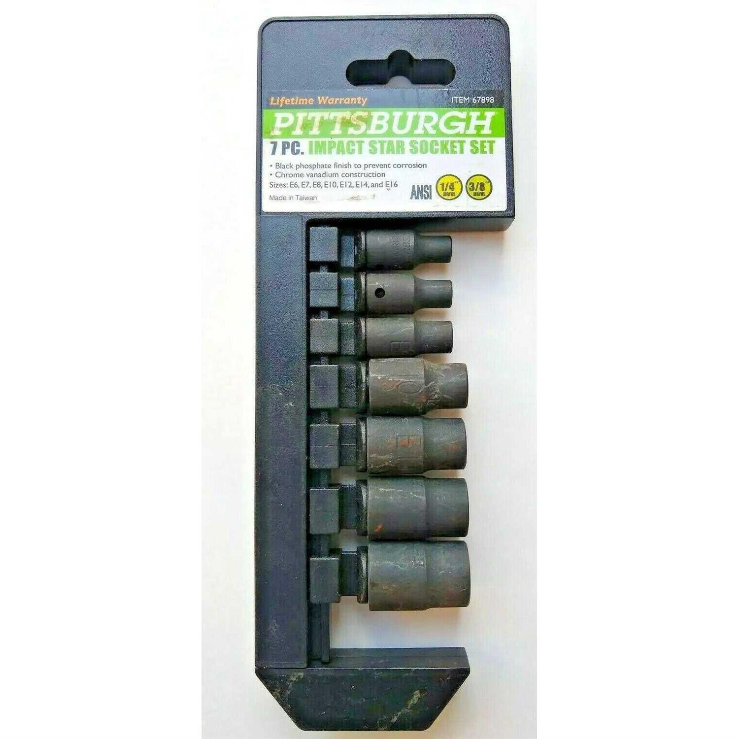 Pittsburgh 1/4 in. 3/8 in. Drive Impact E-Socket Set - Cheap Fitting