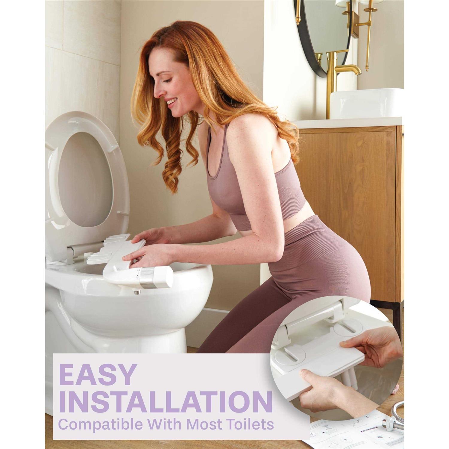 Veken Ultra-Slim Bidet Attachment for Toilet No-Touch - Cheap Fitting