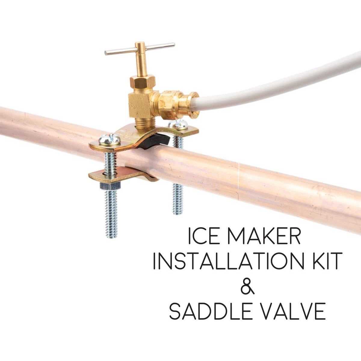 JS Jackson Supplies PEX Ice Maker Installation Kit – 25 Feet of Tubing For Appliance Water Lines With Self Piercing Saddle Valve For Quick Installation - Cheap Fitting