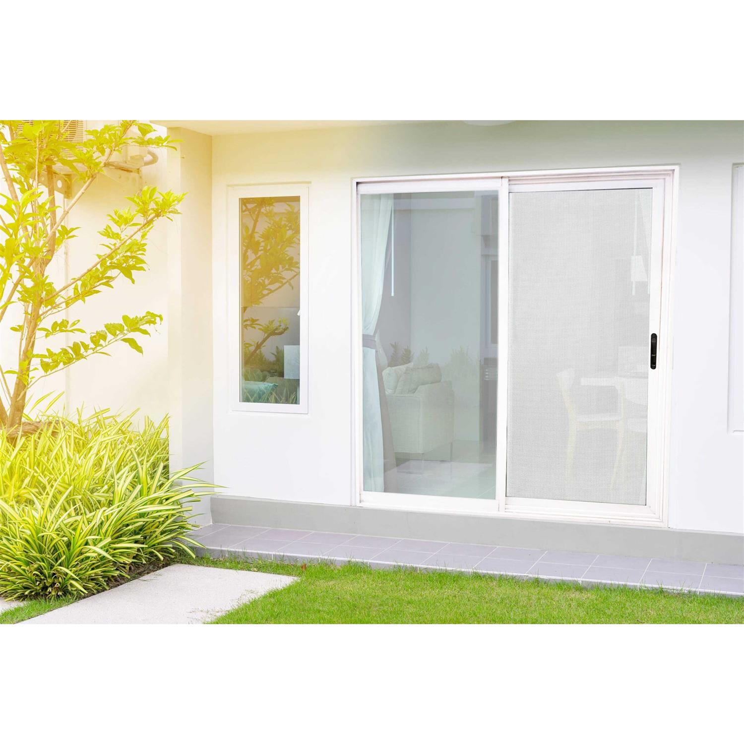 RELIABILT 30-in x 80-in White Aluminum Sliding Patio Screen Door MLPD-0000001 - Cheap Fitting