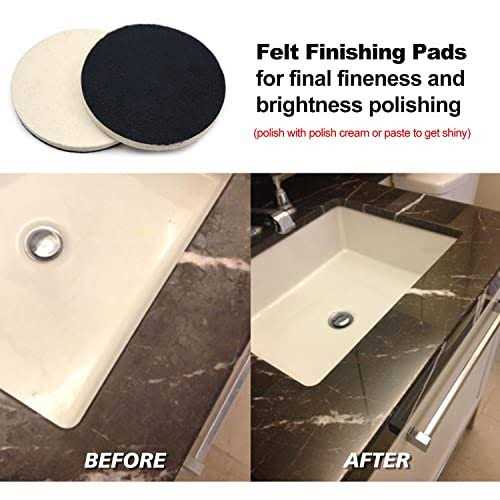 WORKEASE 4 Inch Diamond Polishing Pads with 5/8”-11 Backer Pad 12PCS Wet/Dry Granite Stone for Drill - Cheap Fitting