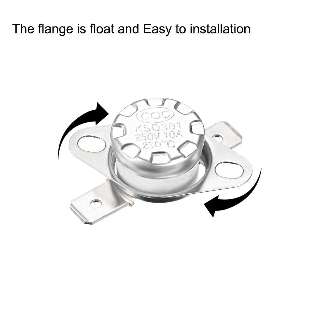 Uxcell Temperature Control Switch Thermostat KSD301 230°C ,10A - Cheap Fitting