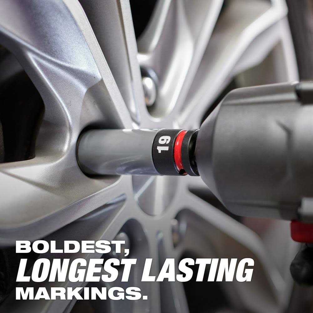 Milwaukee 49-66-7830 SHOCKWAVE Impact Duty 1/2 Drive Metric 3PC Lug Nut Wheel Socket Set - Cheap Fitting