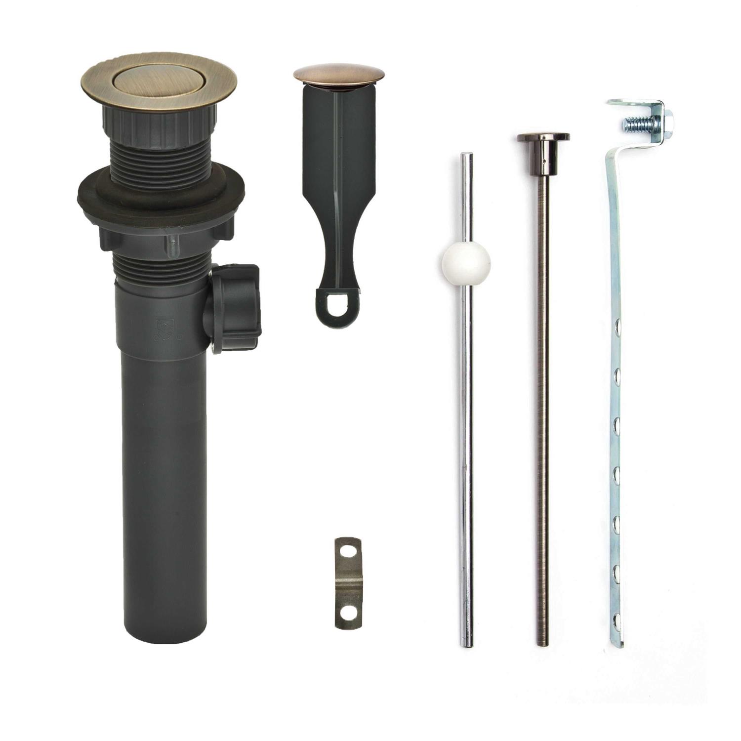 PF WaterWorks Bathroom Pop-Up Drain with Ball Rod ABS Body w/o Overflow - Cheap Fitting