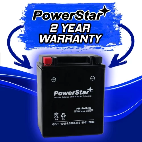 PowerStar YTX14AH-BS UTV Battery Compatible with Polaris Ranger 500 - Cheap Fitting