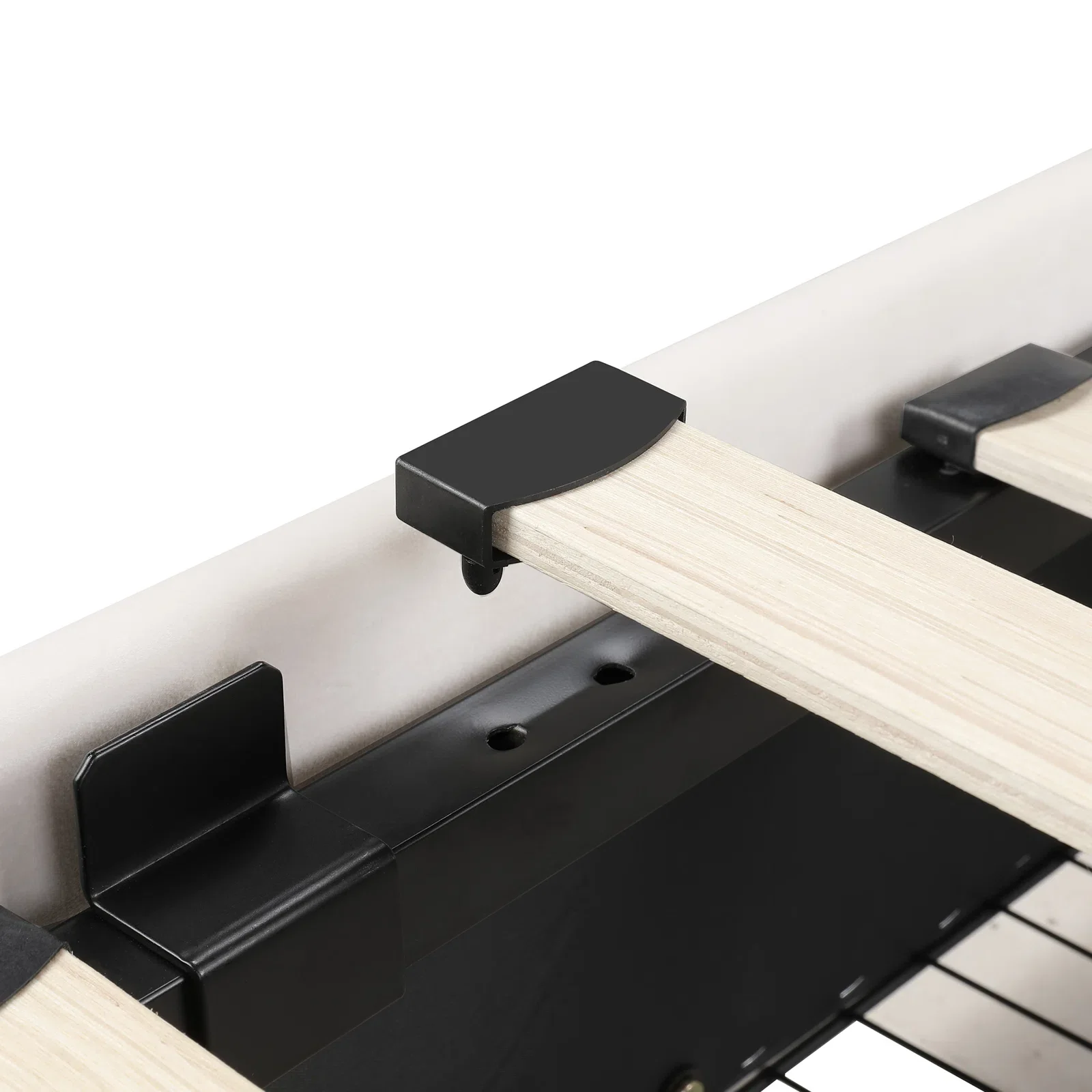 Homfa Queen Size Storage Bed with 4 Drawers, Button Tufted Upholstered Platform Bed Frame with Adjustable Headboard, Off-White - Cheap Fitting