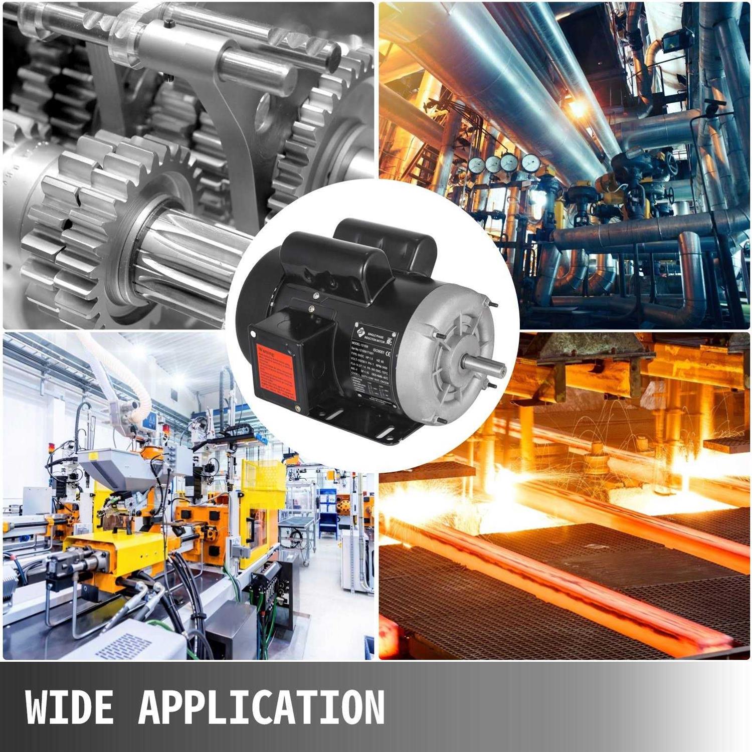 VEVOR 1.5Hp Electric Motor 56 Frame Single Phase Tefc 3450RPM 115/230V 121556 DJ121556000000001V6 - Cheap Fitting