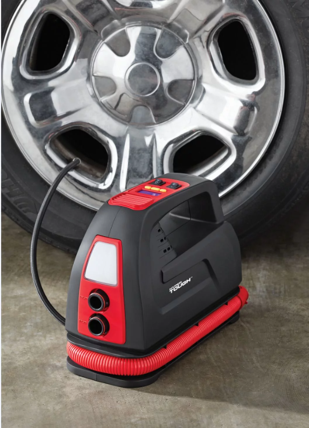 Hyper Tough DC 12V Multi-function Digital Tire Inflator/SUP Inflator, Black - Cheap Fitting