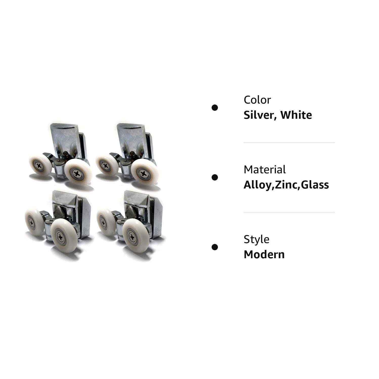 Smooth Zinc Alloy Shower Door Runners 23mm Twin Shower Door Rollers 2top 2bottom - Cheap Fitting