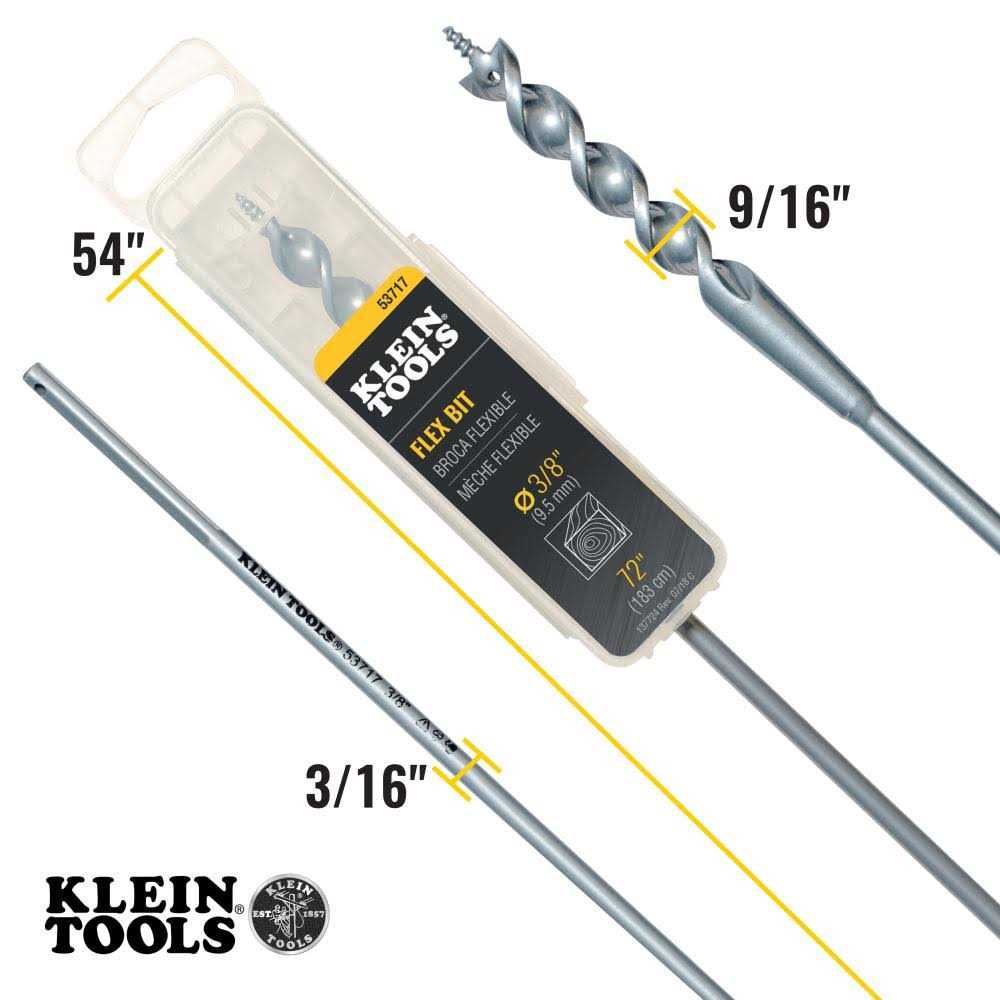 Klein Tools 53717 Flex Bit Auger - Cheap Fitting
